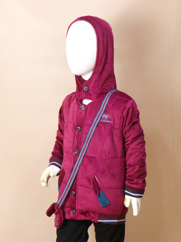 3Yrs - 8Yrs Mister Dark Pink Hooded Jacket For Boys AJ KJ07