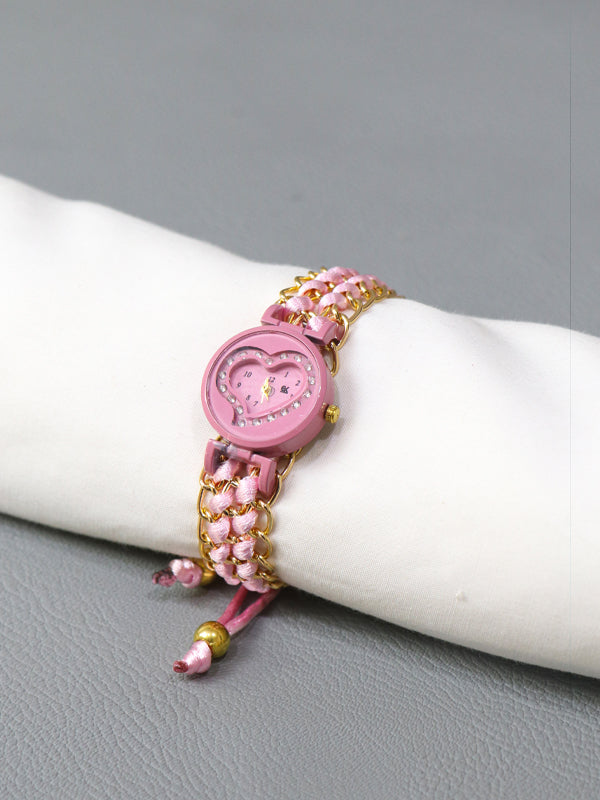 Light Pink Stylish Wrist Watch for Women WW30