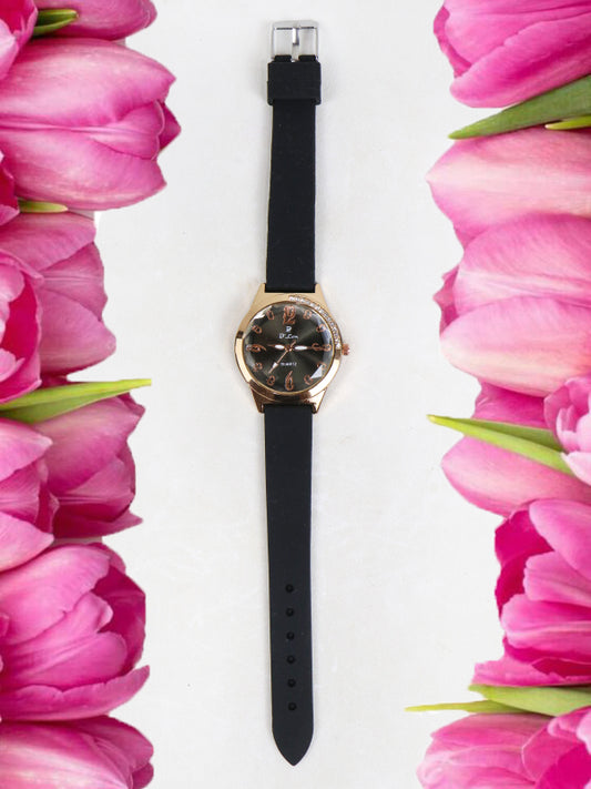 WW13 Stylish D'Lon Wrist Watch for Women Black