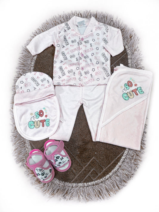 0Mth - 3Mth So Cute 5Pcs Gift Set For Newborn HG NBGS228