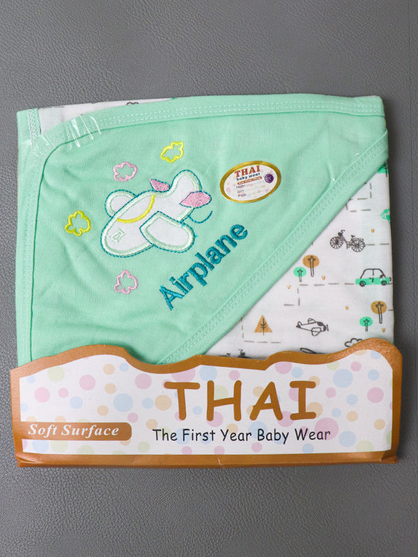 Light Sea Green Airplane Wrapping Sheet For Newborn NWS05