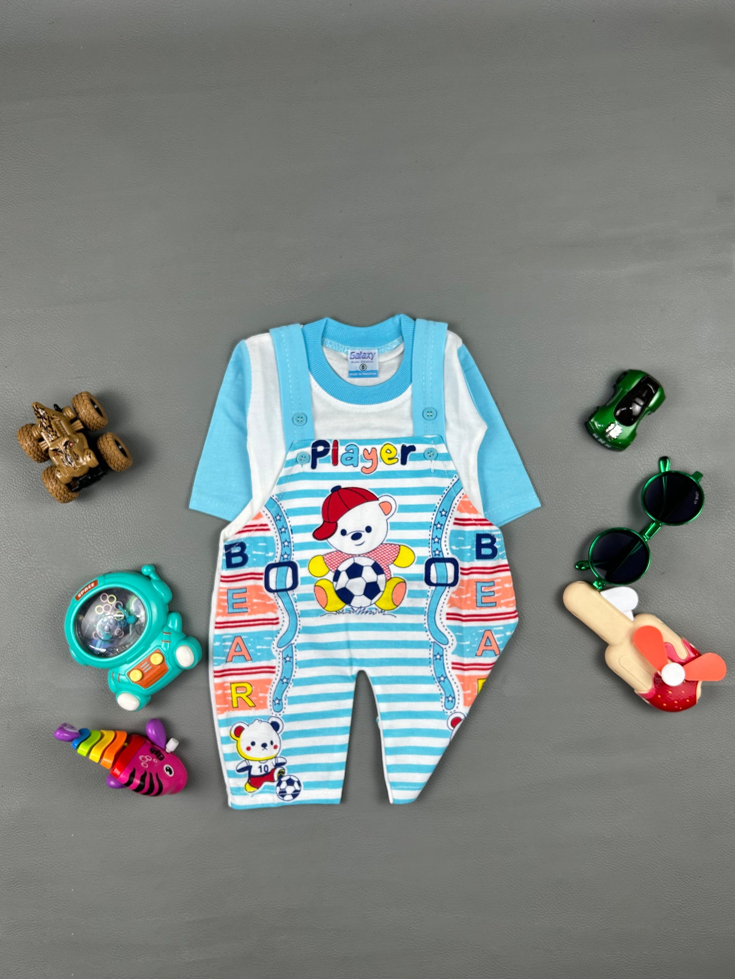 0Mth - 3Mth Light Blue Player Romper For Newborn NBR41