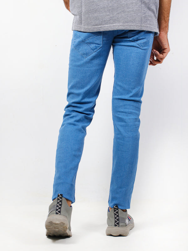 Men's Stretchable Regular Fit Denim Jeans Light Blue