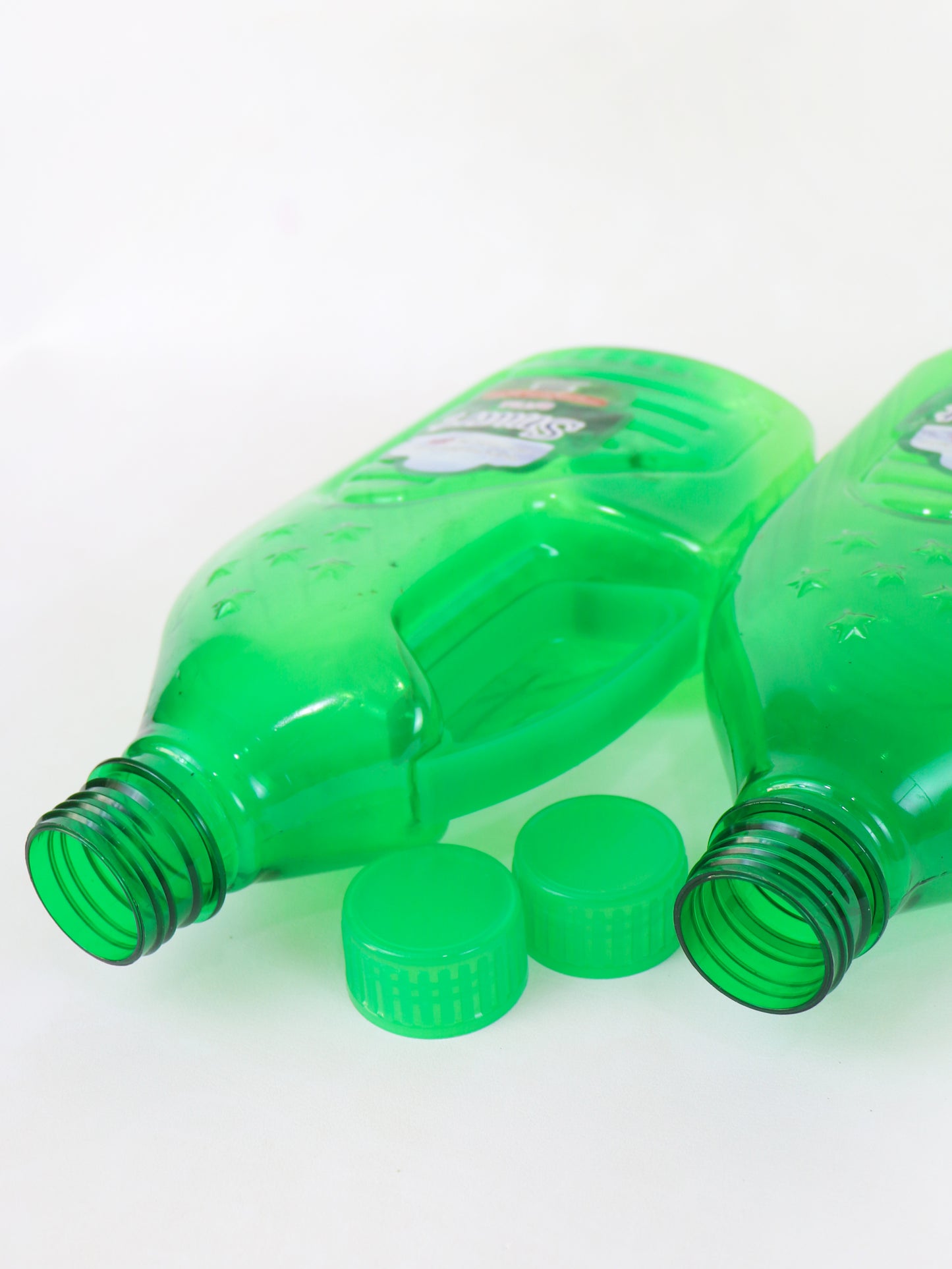 Smart Transparent Water Bottle with Handle Green