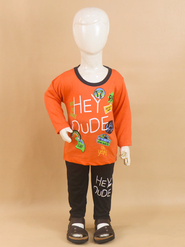 1Yr - 4Yrs Dude Orange Suit For Kids RG BS69