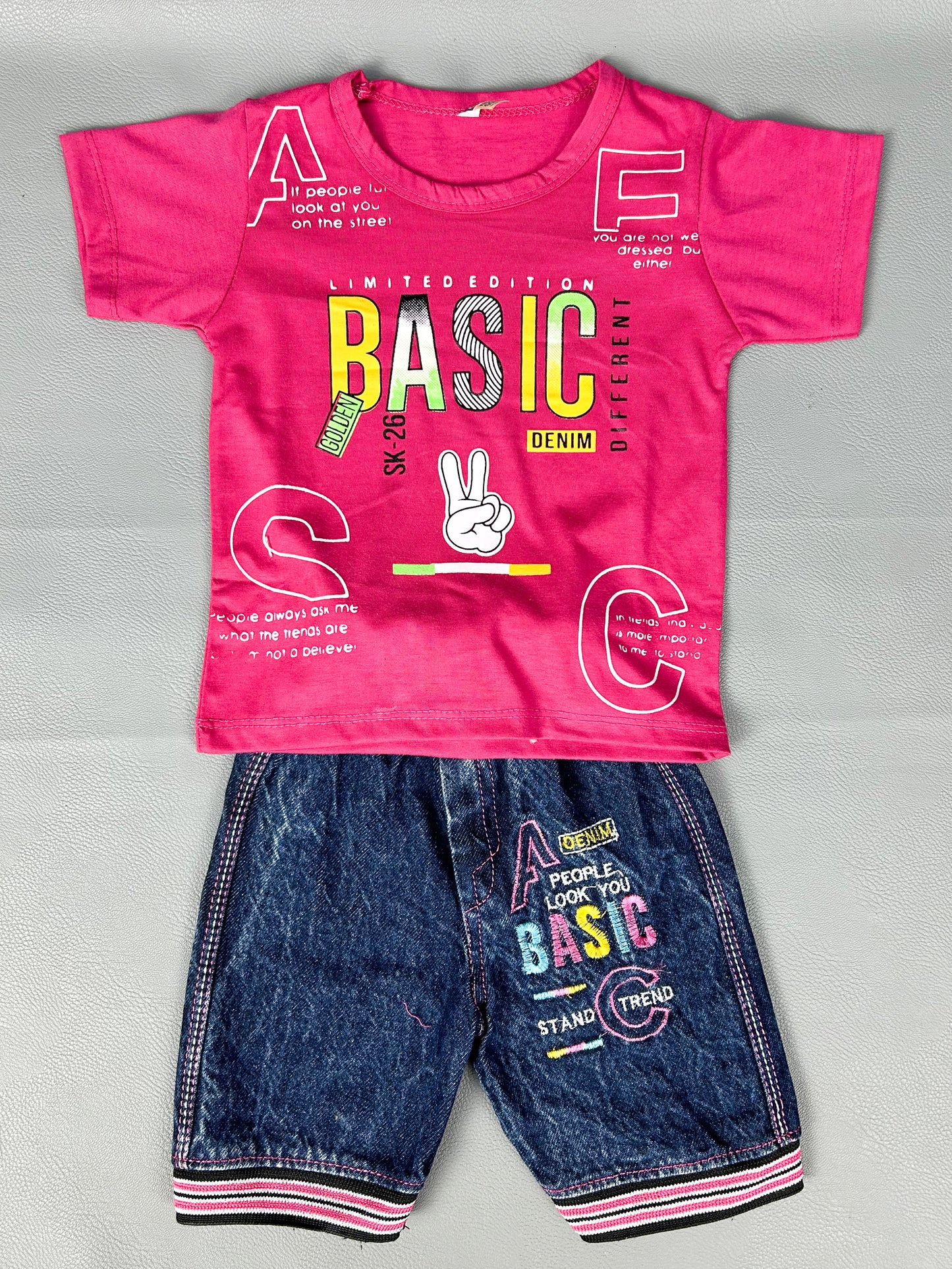 1Yr - 4Yrs Basic Pink Suit For Kids RZ BS232