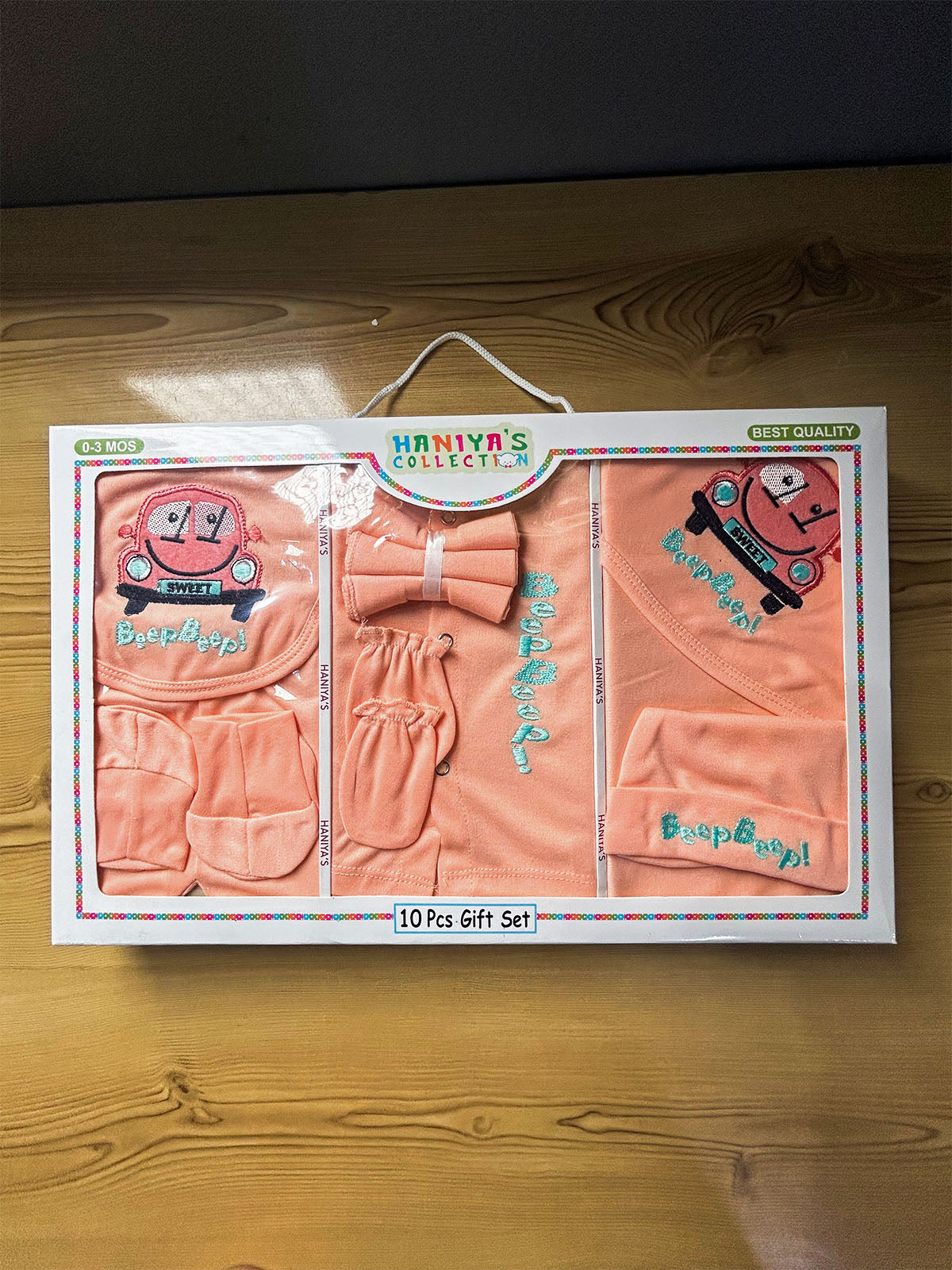 0Mth - 3Mth Peach 10Pcs Gift Set For Newborn HG NBGS386