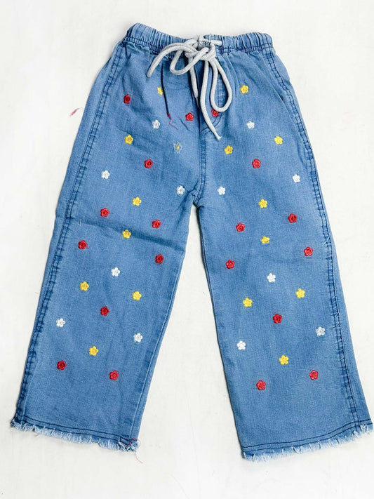 4Yrs - 13Yrs Blue Stretchable Denim Jeans For Girls AR GJ38