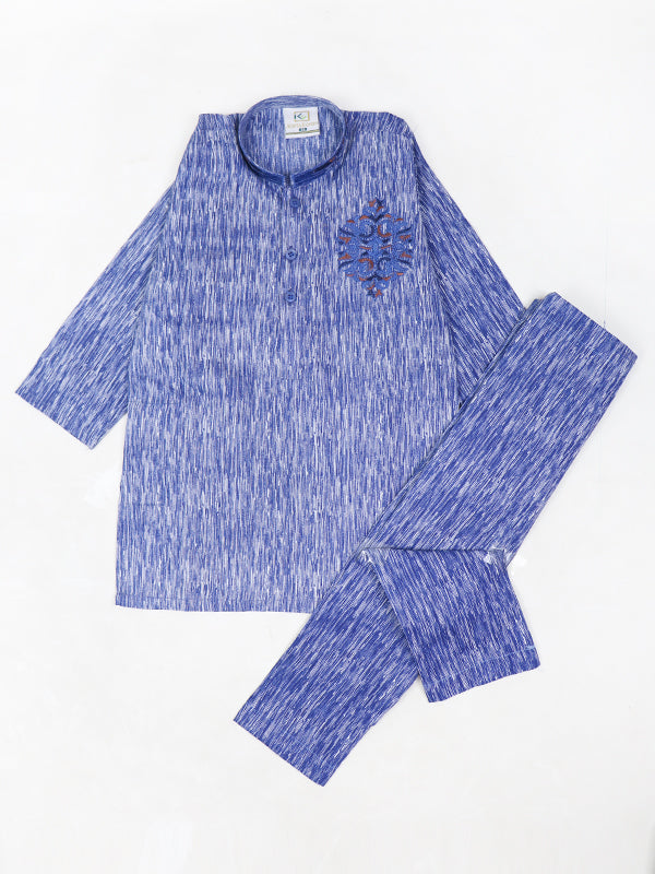 BKS06 AM Kurta Pajama Suit 2Yrs - 14Yrs Royal Blue