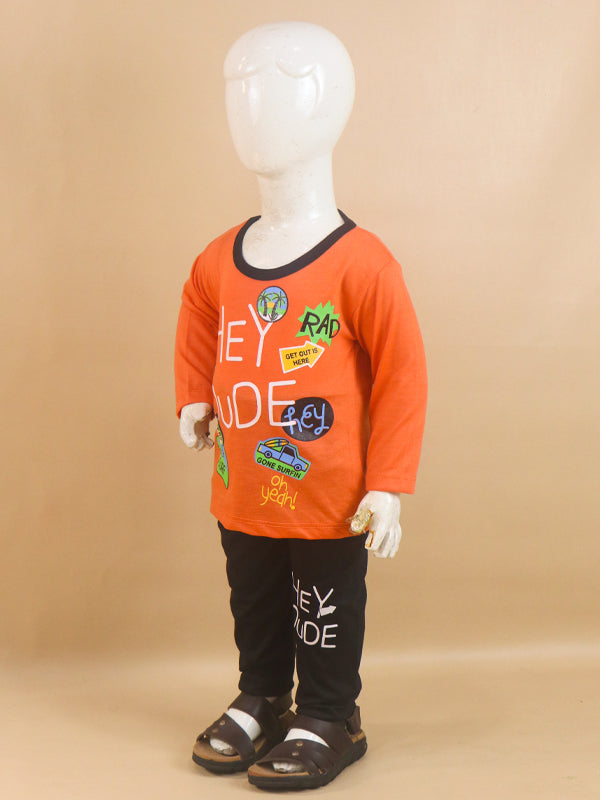 1Yr - 4Yrs Dude Orange Suit For Kids RG BS69