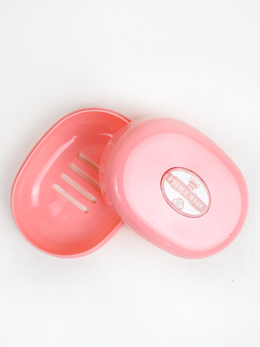 Plastic Soap Case / Soap Box with lid Light Pink