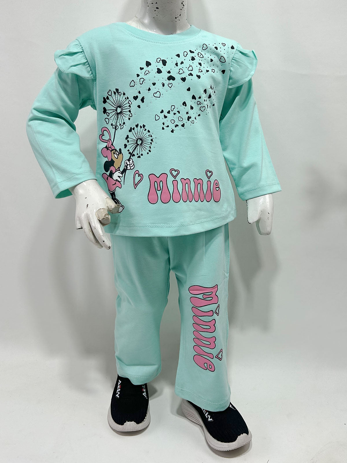 1Yr - 4Yrs Light Green Minnie Suit For Girls GS592