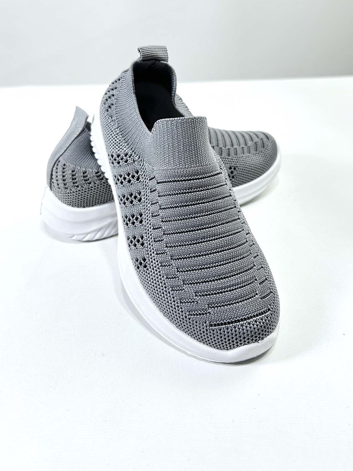 4Yrs - 12Yrs Grey Casual Sneakers For Kids BJ39