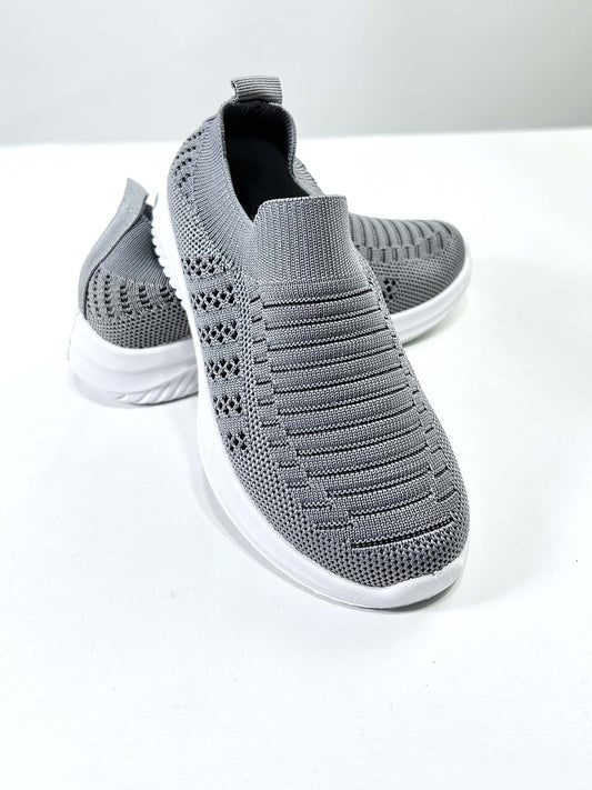 4Yrs - 12Yrs Grey Casual Sneakers For Kids BJ39