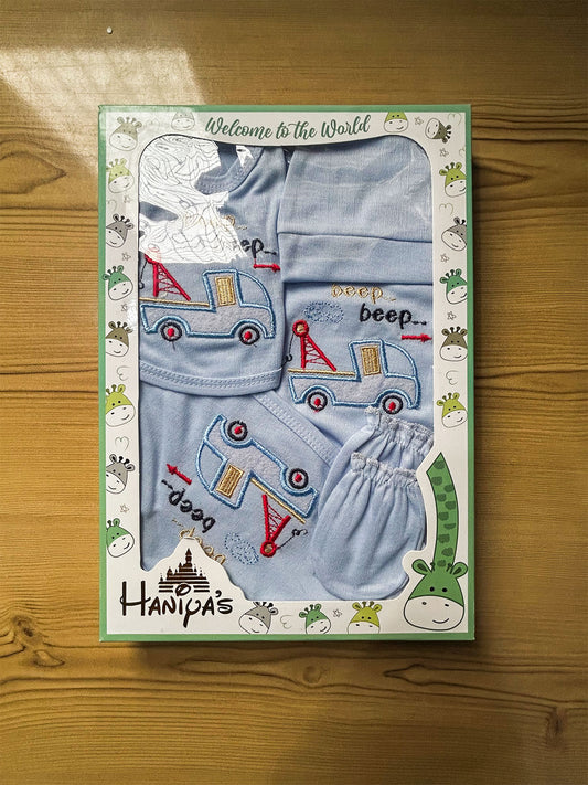 0Mth - 3Mth Blue 6Pcs Gift Set For Newborn HG NBGS391