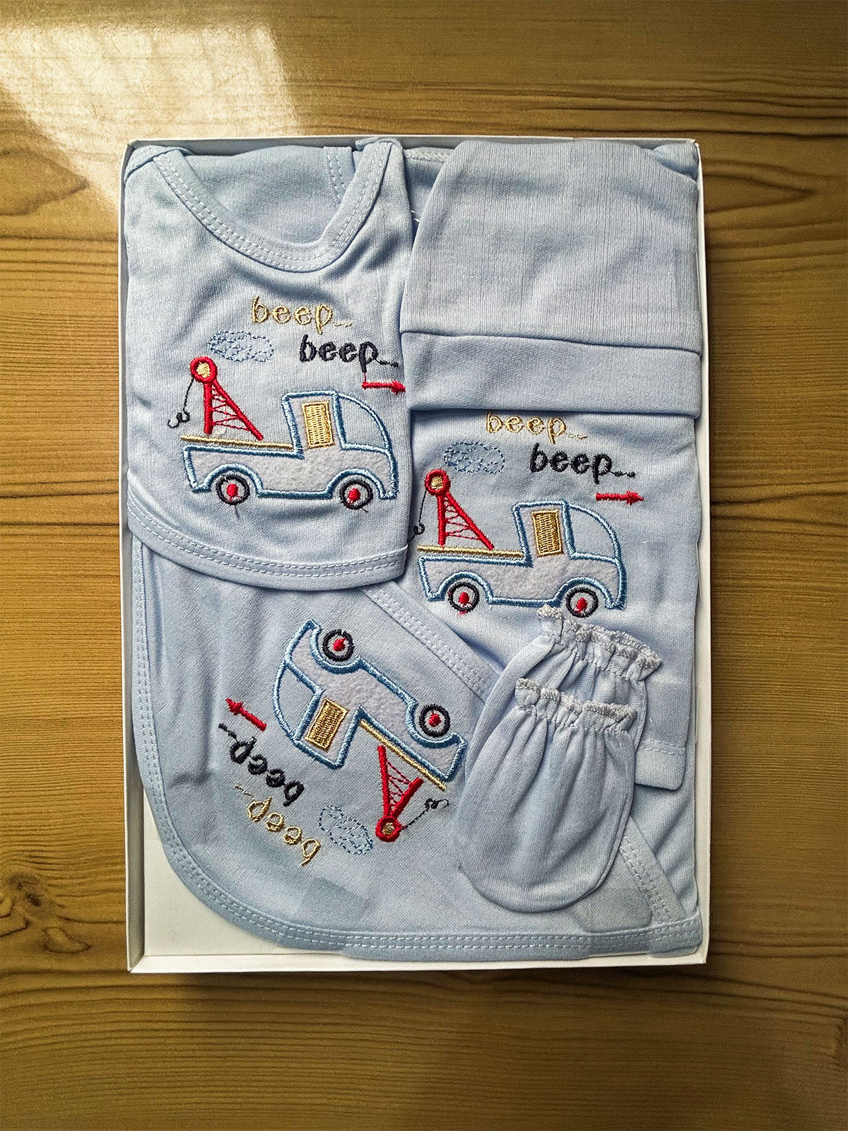 0Mth - 3Mth Blue 6Pcs Gift Set For Newborn HG NBGS391