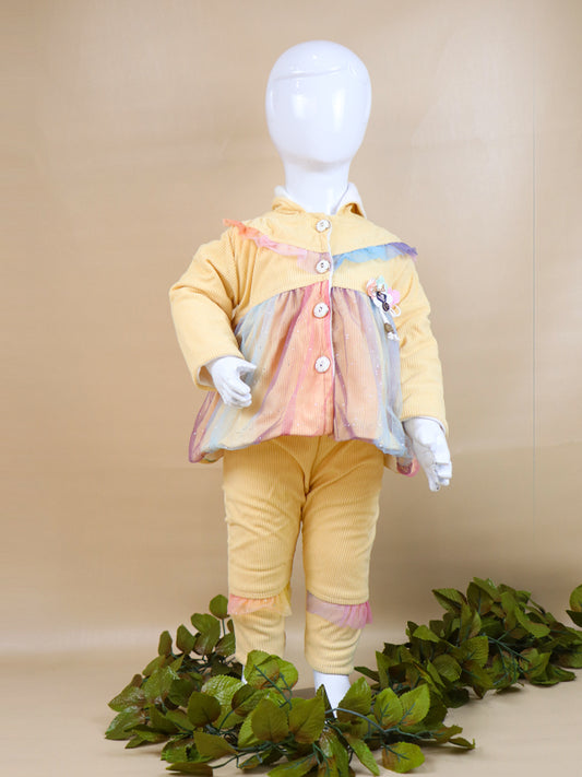 NBYS07 BG Hooded Newborn Baby Suit 0Mth - 6Mth Angel Light Yellow