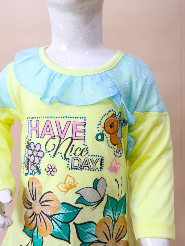 1Yr - 4Yrs Nice Light Yellow Suit For Girls BGF GS56