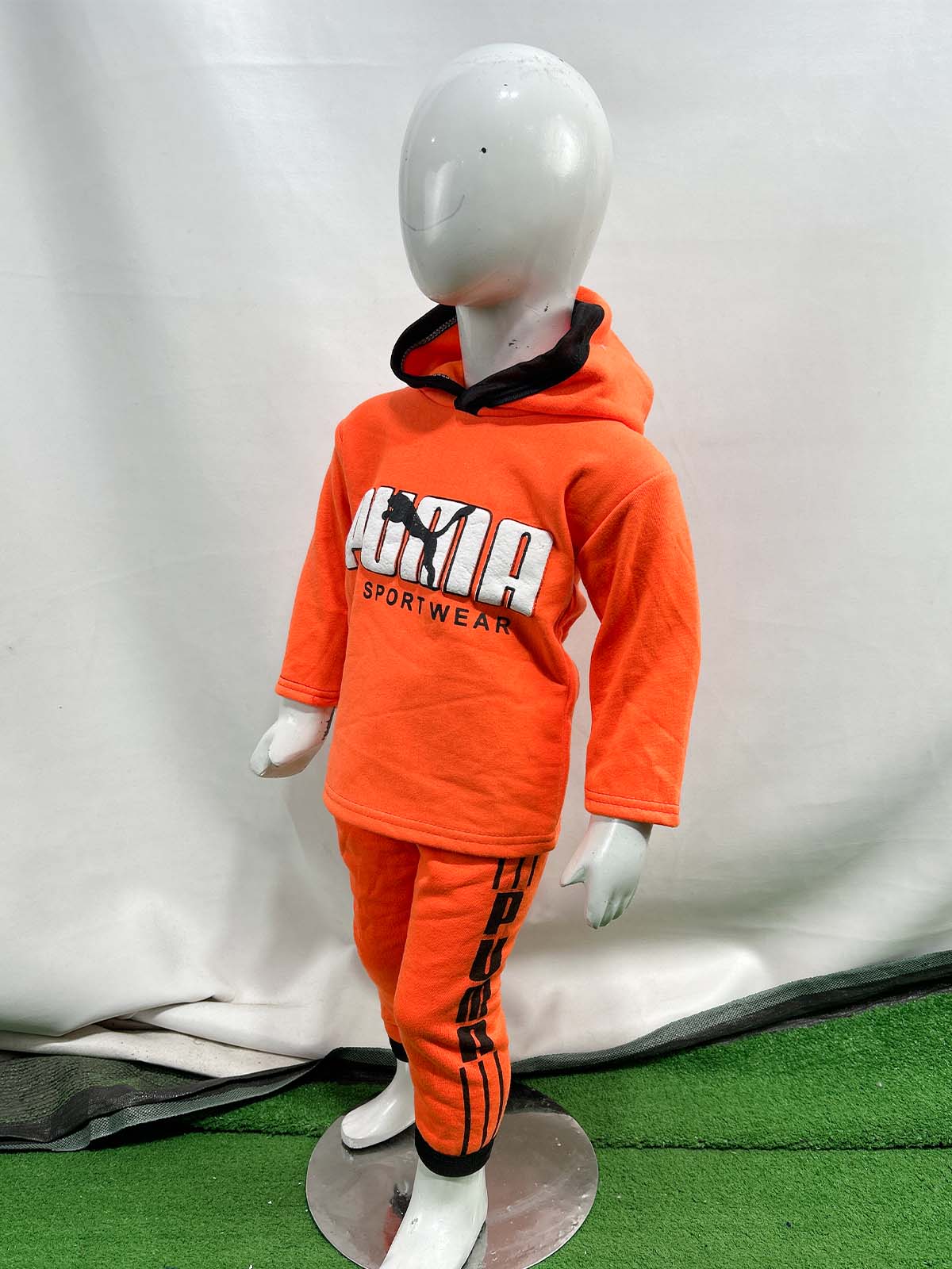 2Yr - 5Yrs Fleece PU Orange Suit For Kids SH BS543
