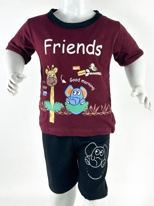 1Yr - 4Yrs Kids Suit Friend Maroon BS423