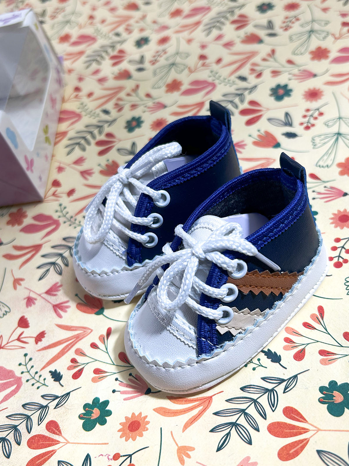 Blue Sneaker Bootie For Newborn NB105