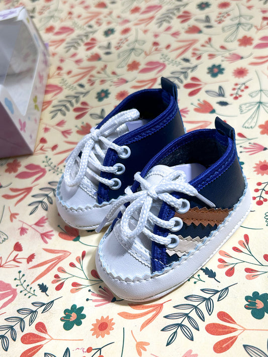 Blue Sneaker Bootie For Newborn NB105