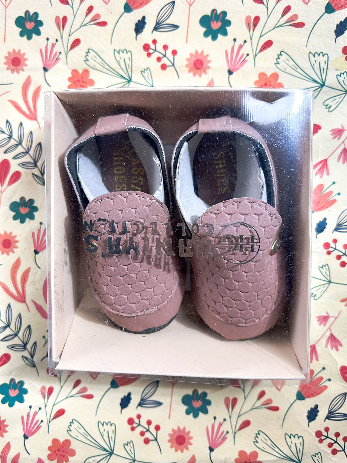 Dusty Mauve Loafer Booties For Newborn NB93