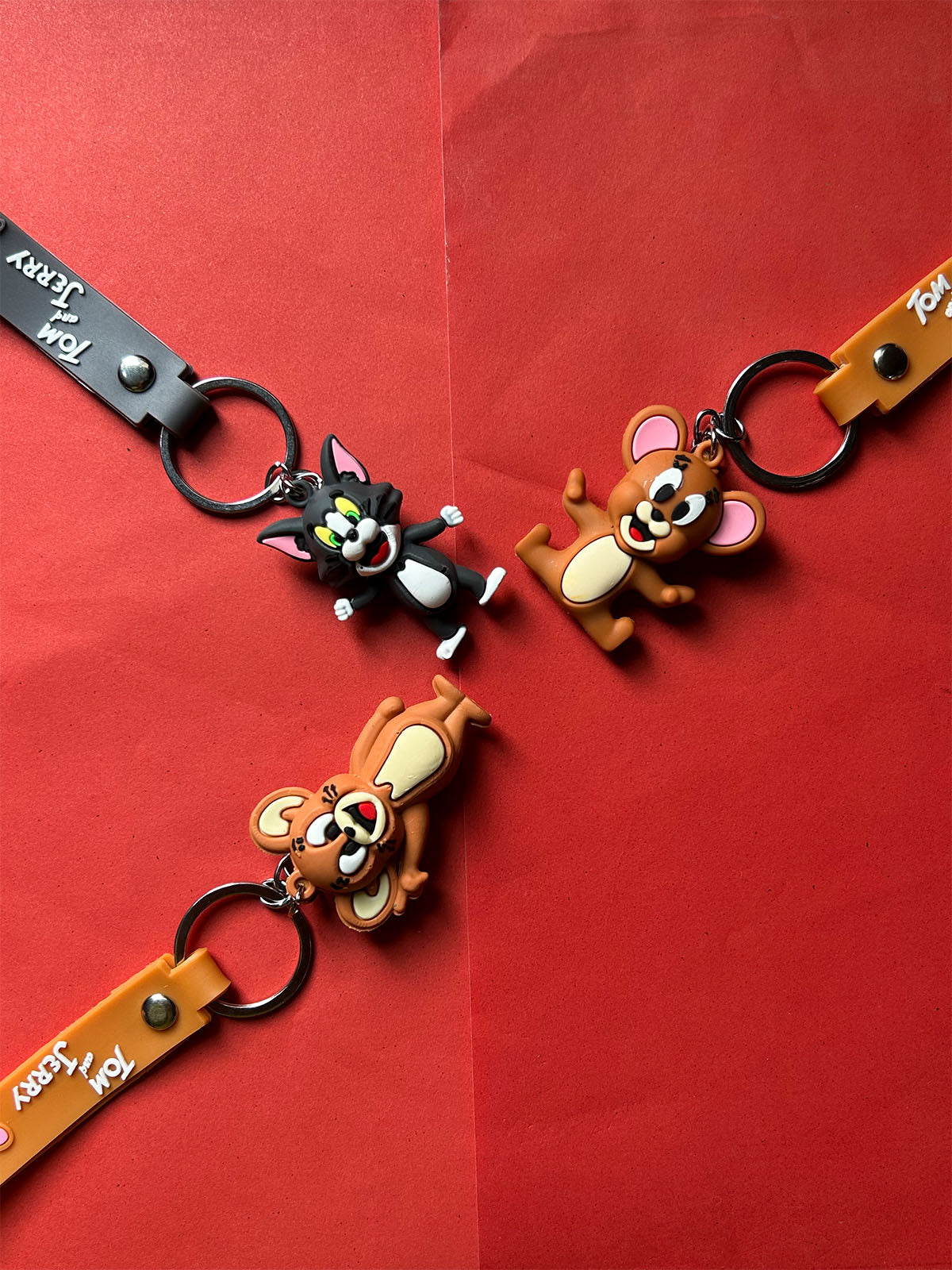 KC29 Pack of 3 Tom and Jerry Key Chain Multicolor