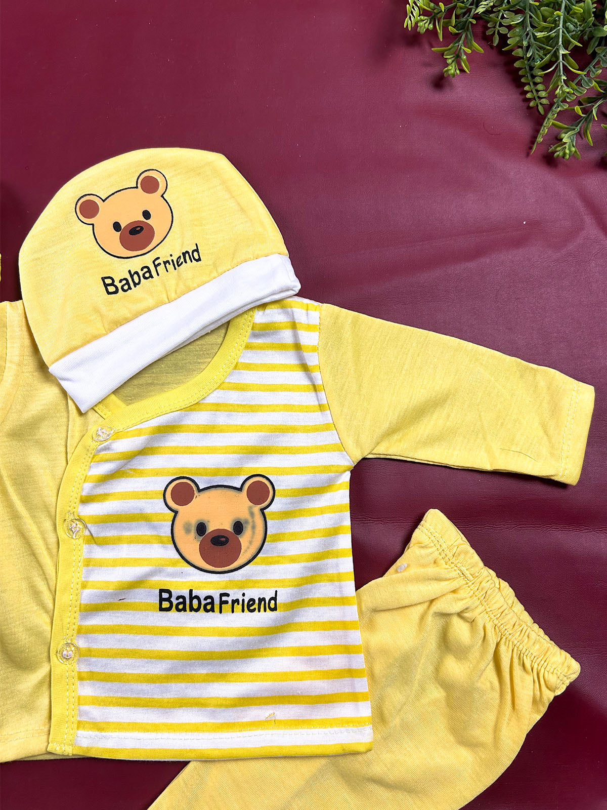 0Mth - 3Mth Baba Friend Yellow 5Pcs Gift Set For Newborn NBGS441
