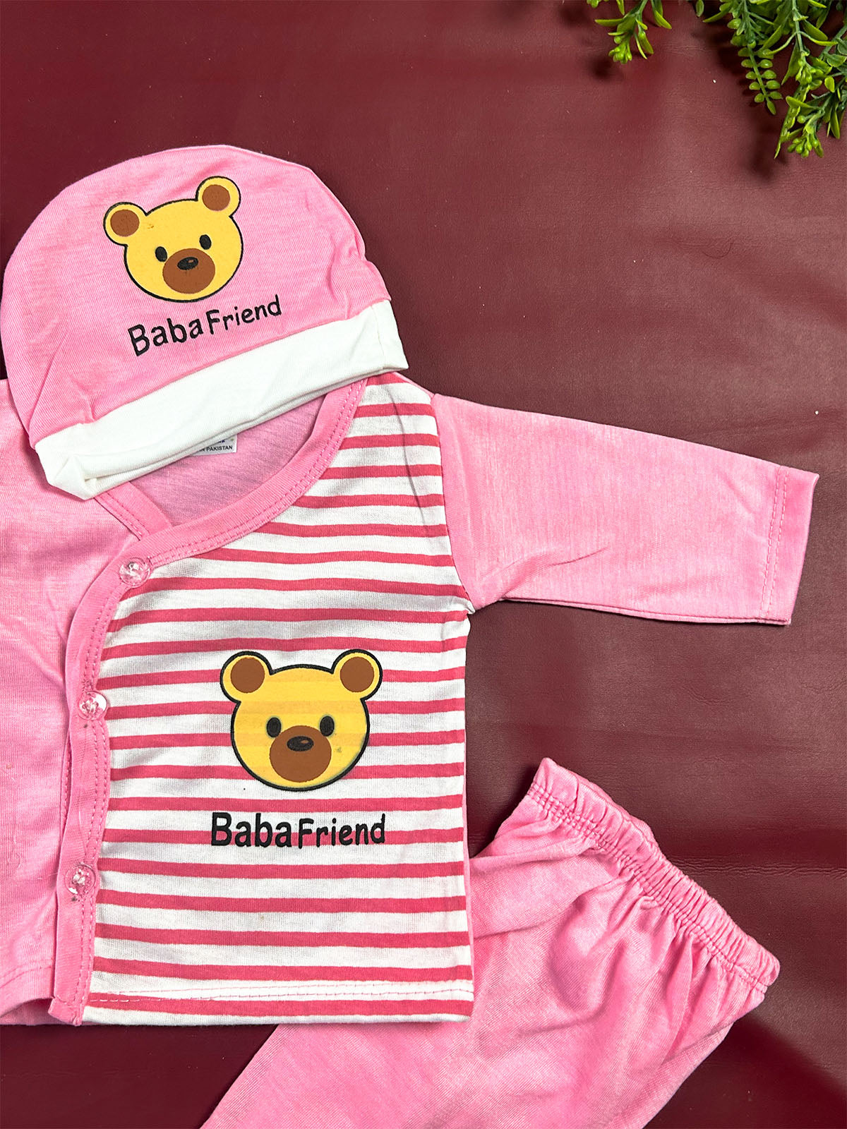 0Mth - 3Mth Baba Friend Pink 5Pcs Gift Set For Newborn NBGS443