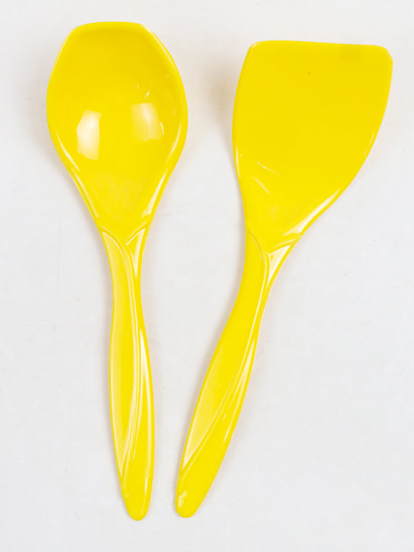 Pack Of 2 Melamine Spoon & Spatula Set Yellow