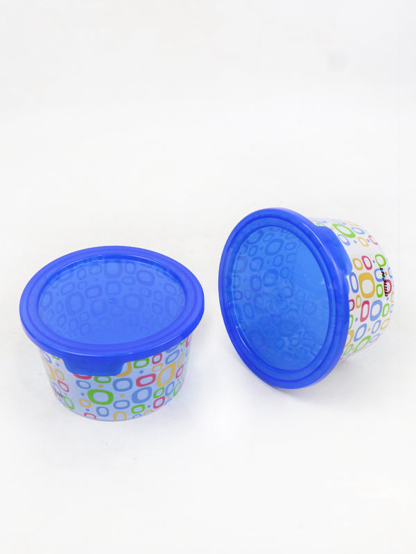 Pack of 2 Plastic Food Container Plastic Bowl Blue