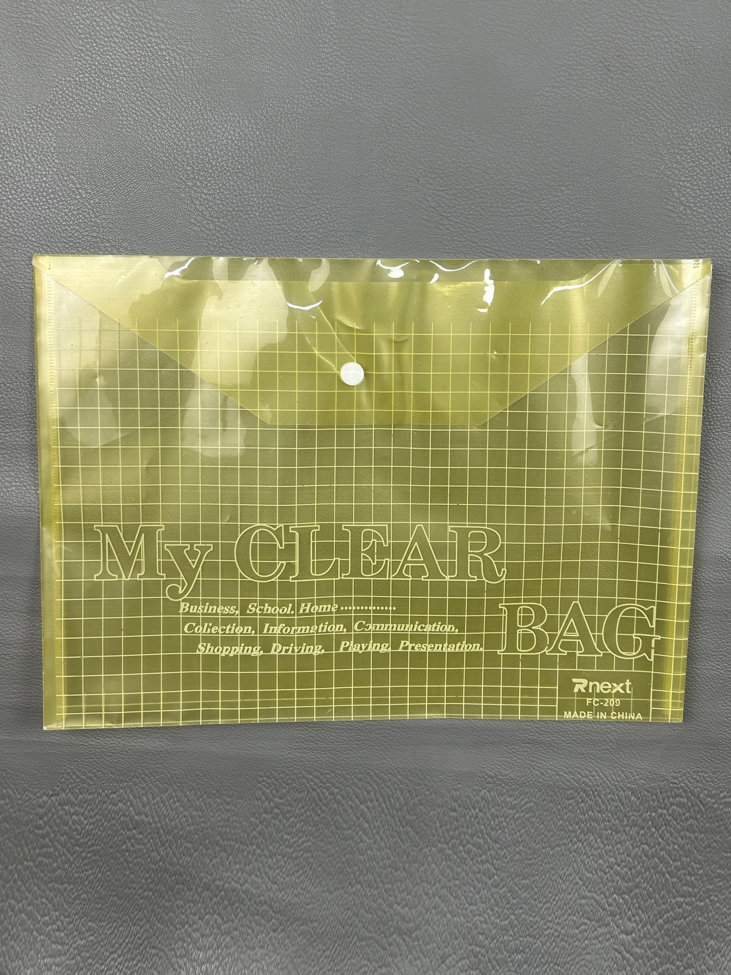 Pack of 4 Multicolor Transparent File Bag For Documents