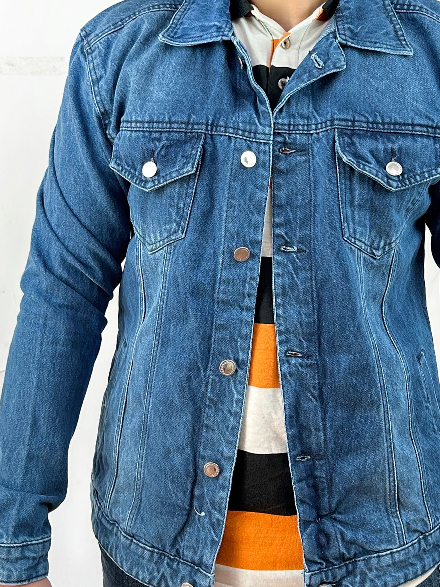 Men's Denim Jacket Faded Blue MJ11