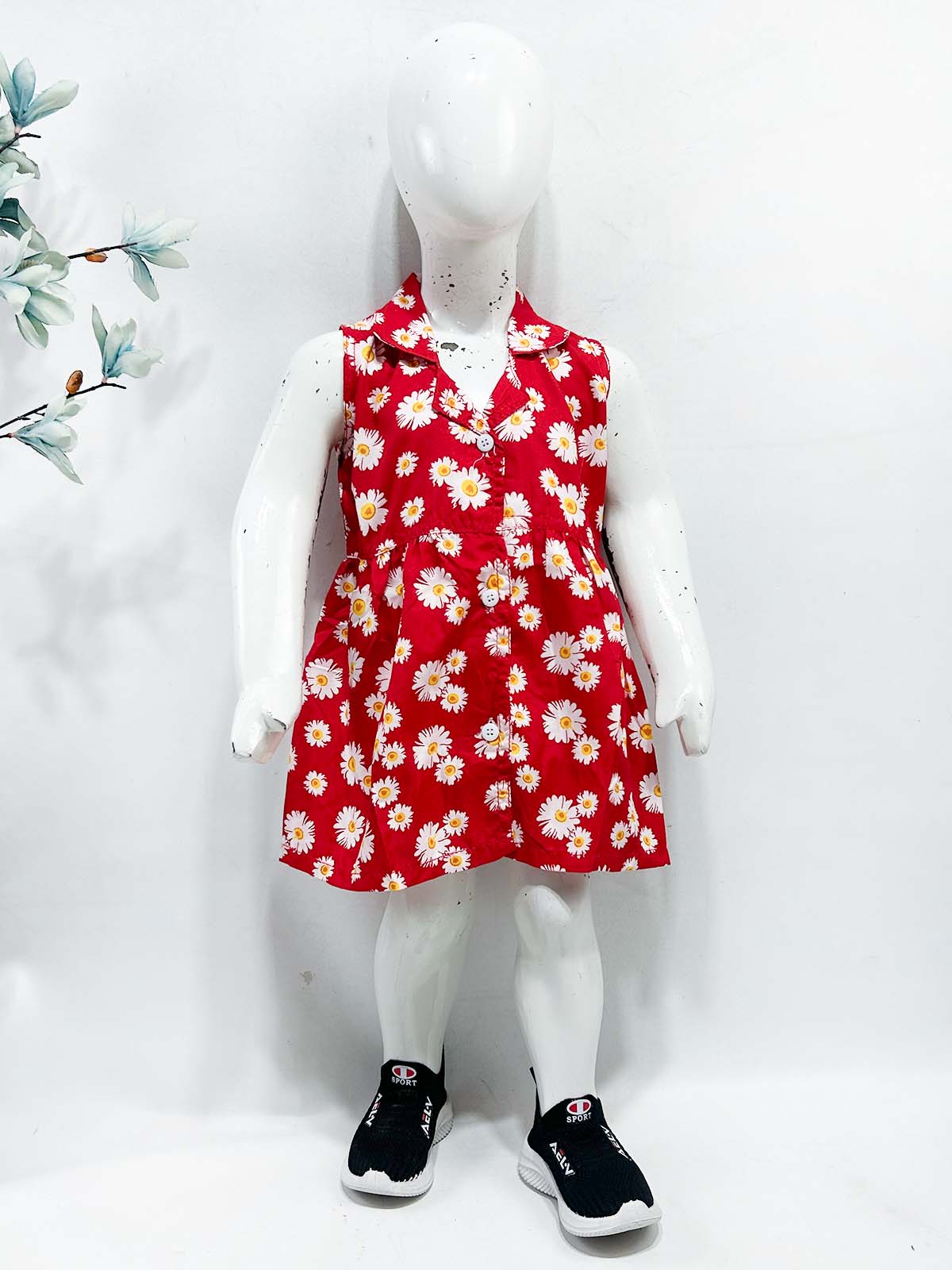 1Yr - 9Yrs Red Frock For Girls NG GF48