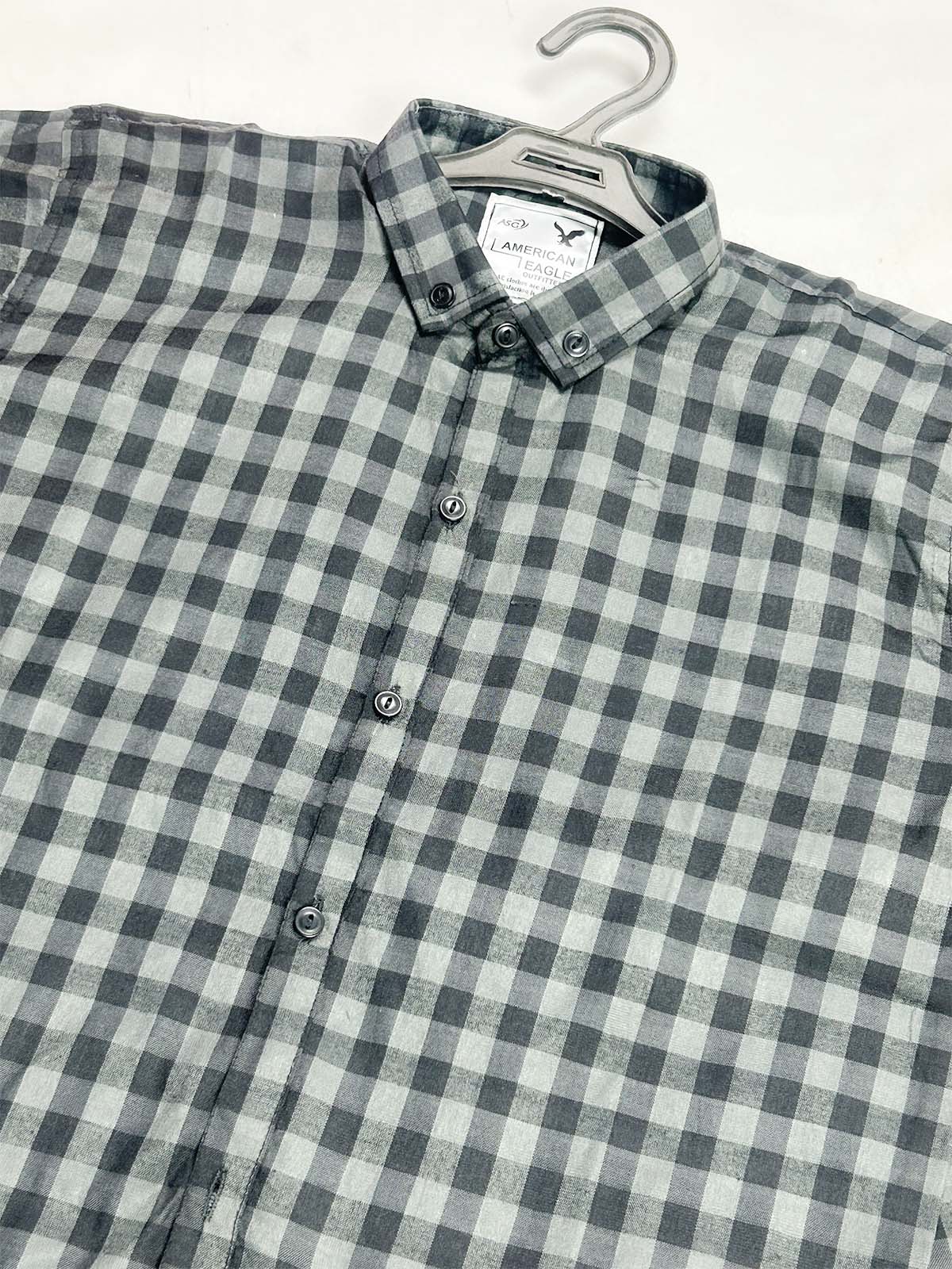 Black Checks Casual Shirt For Men MCS143