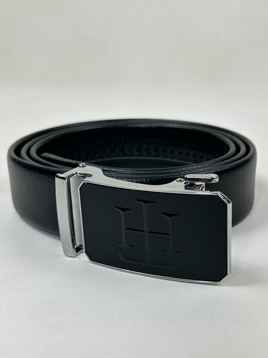 Black Faux Leather Belt For Men MB37