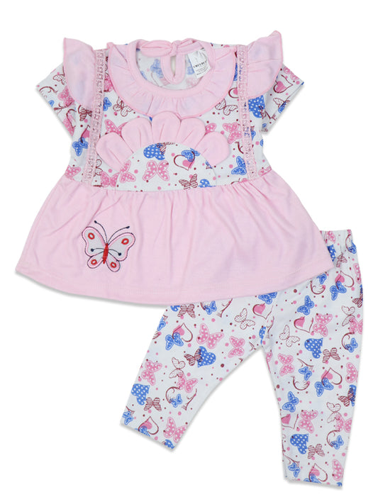 NBS08 HG Newborn Baby Suit 3Mth - 9Mth Butterfly Pink