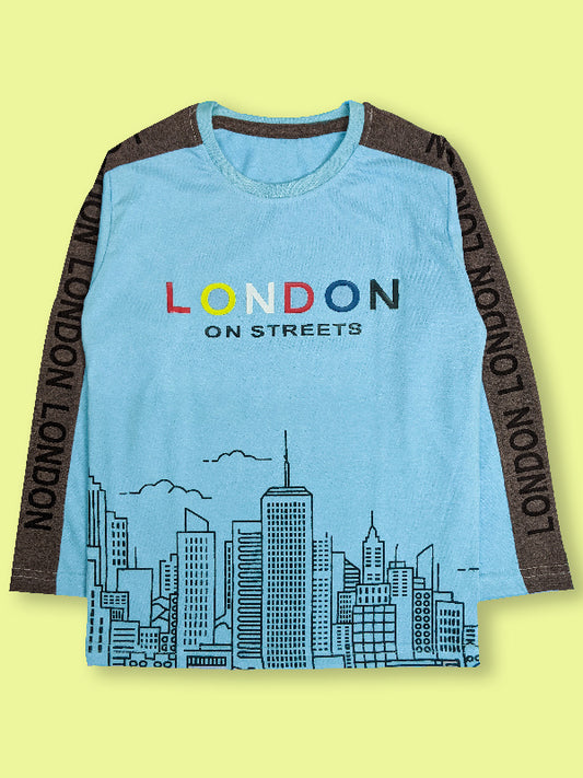 5Yrs - 10Yrs London Blue T-Shirt For Boys SK BTS10