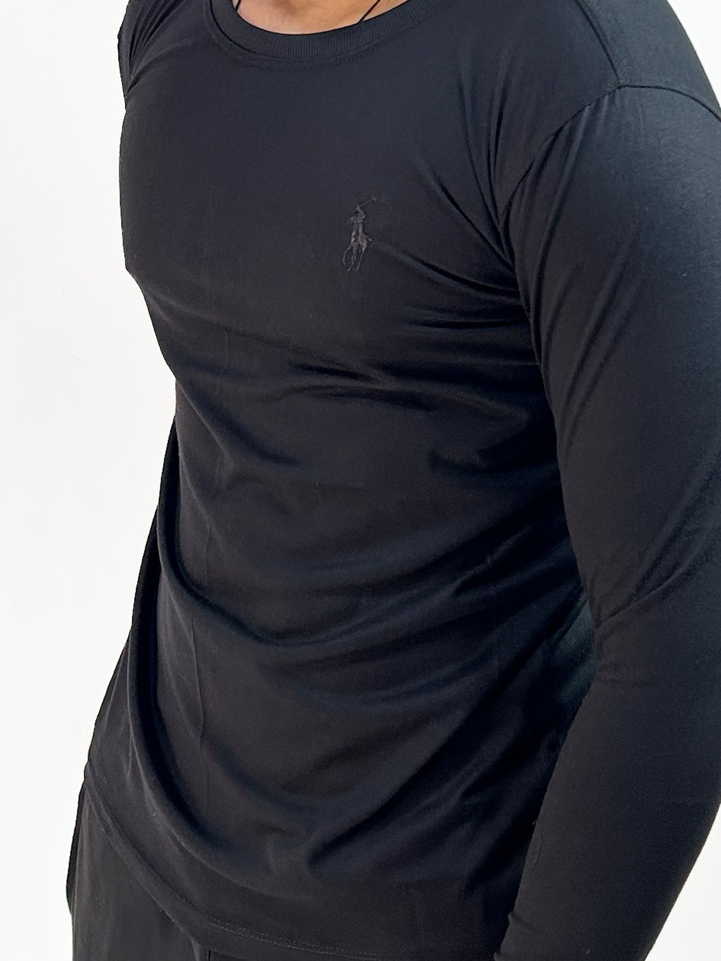 Black Plain Full Sleeves T-Shirt For Men MG MTS93