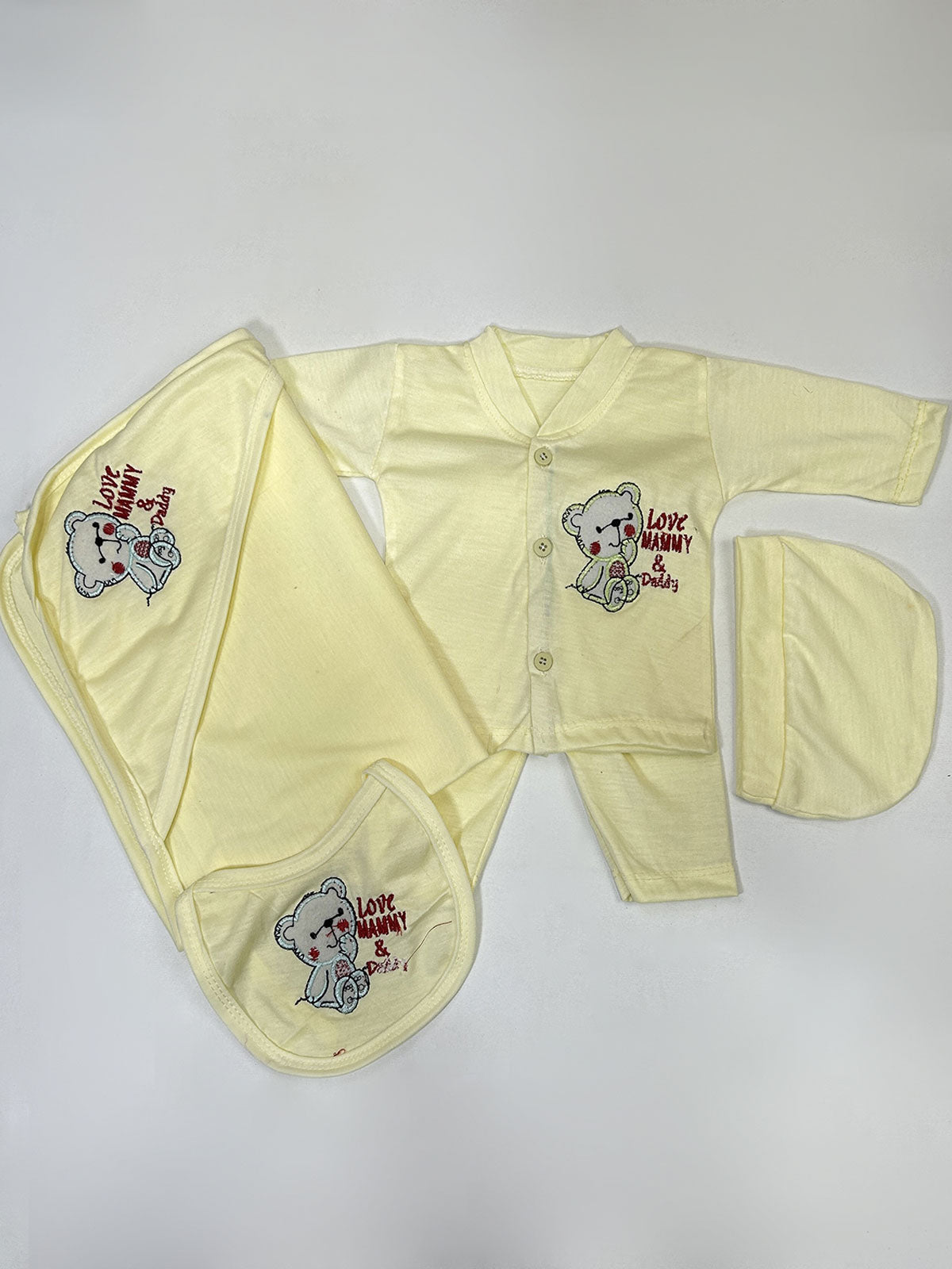 0Mth - 3Mth Yellow 5Pcs Gift Set For Newborn HG NBGS238