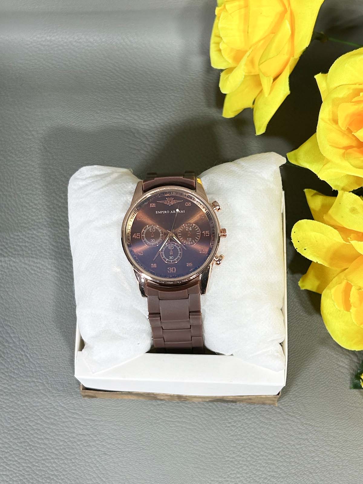 Brown Fiber Watch For Men MW149