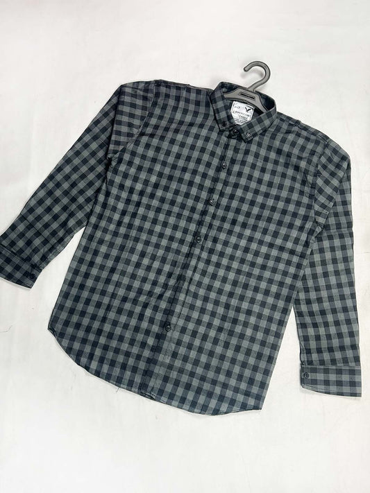Black Checks Casual Shirt For Men MCS143