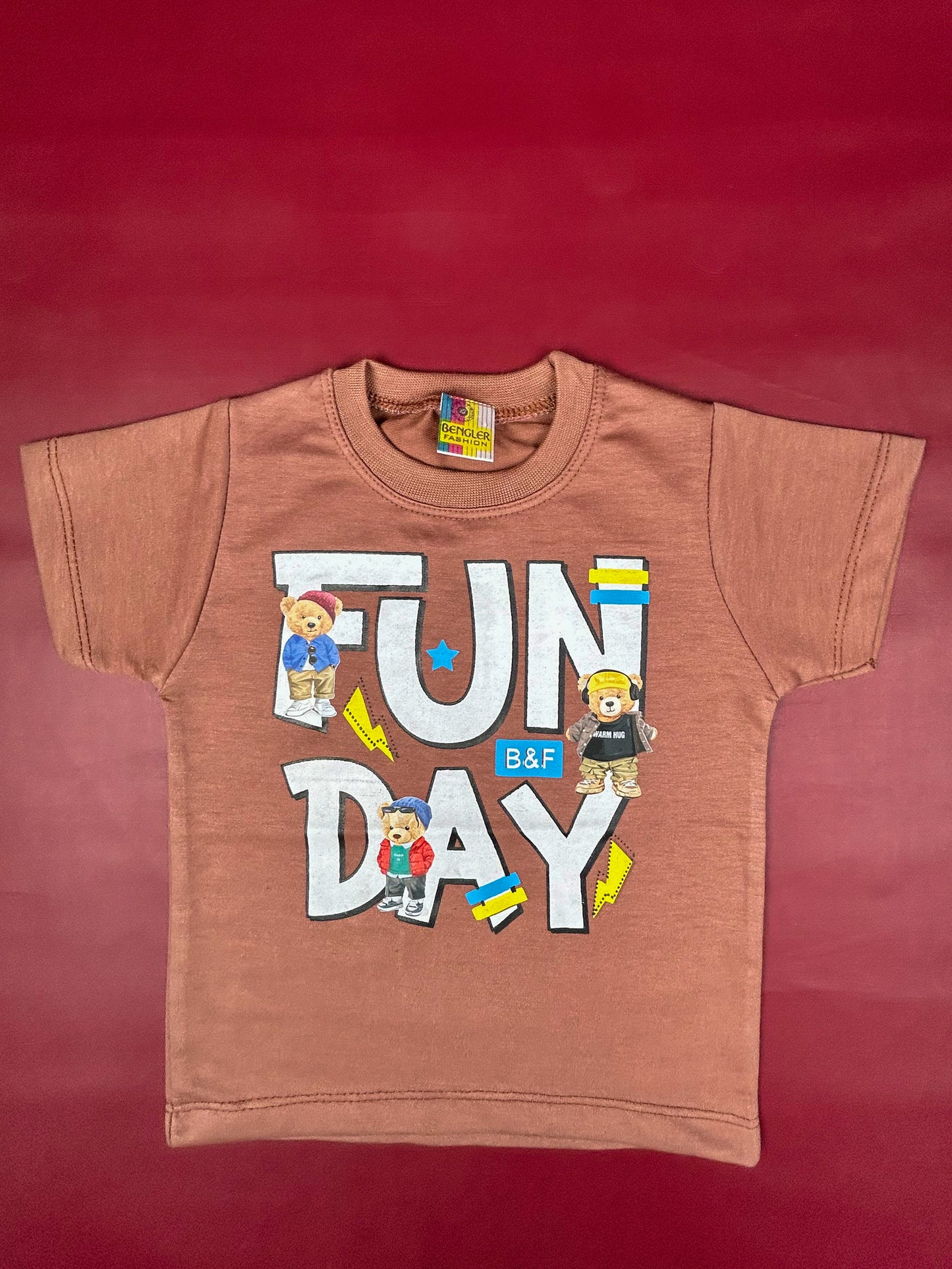 1Yr - 4Yrs Fun Day Brown Suit For Kids BS255