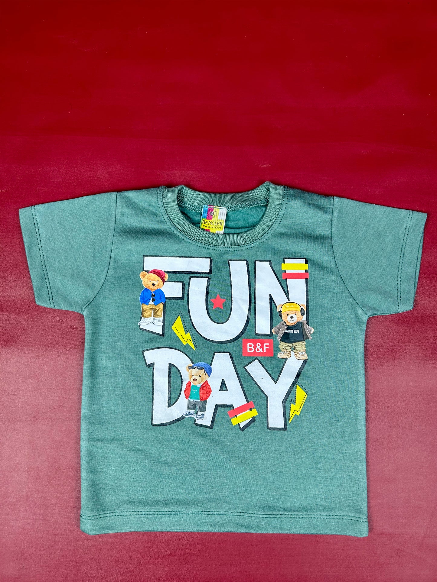 1Yr - 4Yrs Fun Day Dark Green Suit For Kids BS253