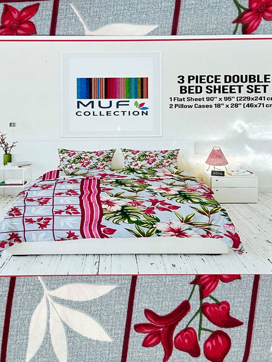 3pc Double Bed Sheet BS53