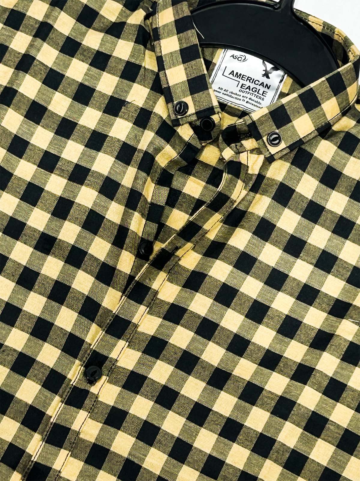 Yellow Checks Casual Shirt For Men MCS124