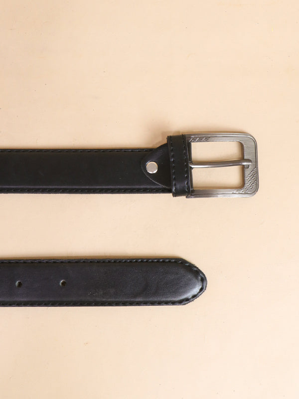 Black Faux Leather Belt For Men's MB25