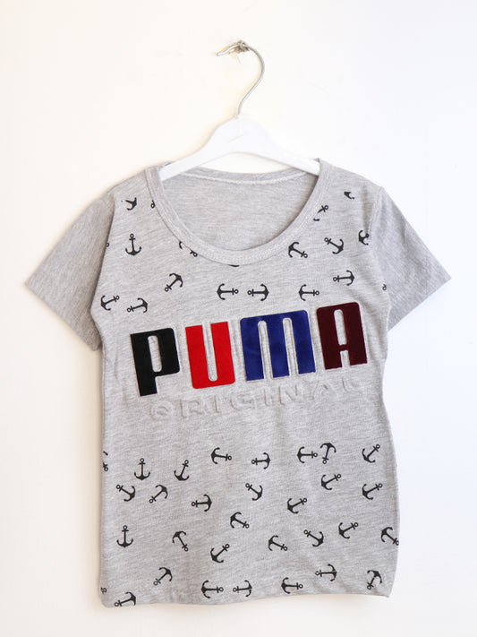 TB01 Boy T-Shirt 3 Yrs - 8 Yrs Puma Light Grey