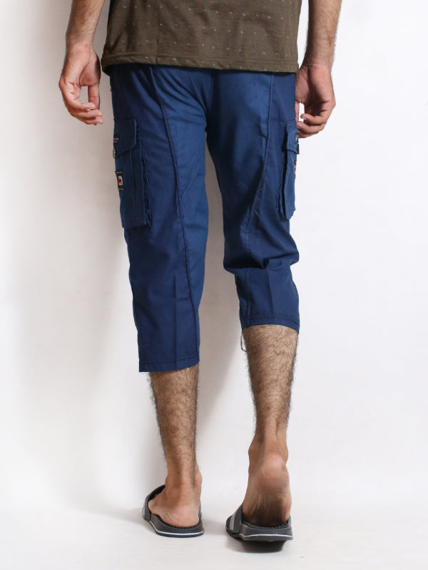 HG Cargo 3-QTR Cotton Short for Men Navy Blue MS33